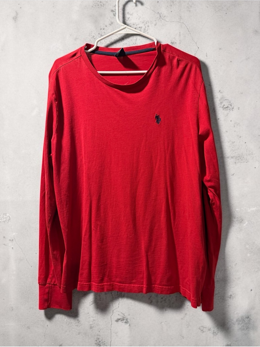 U.S. Polo Assn. Red Long-Sleeve Crewneck Shirt